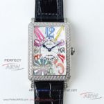 GF Factory Franck Muller Long Island Color Dreams 952QZ Black Leather Strap Swiss Quartz Women's Watch